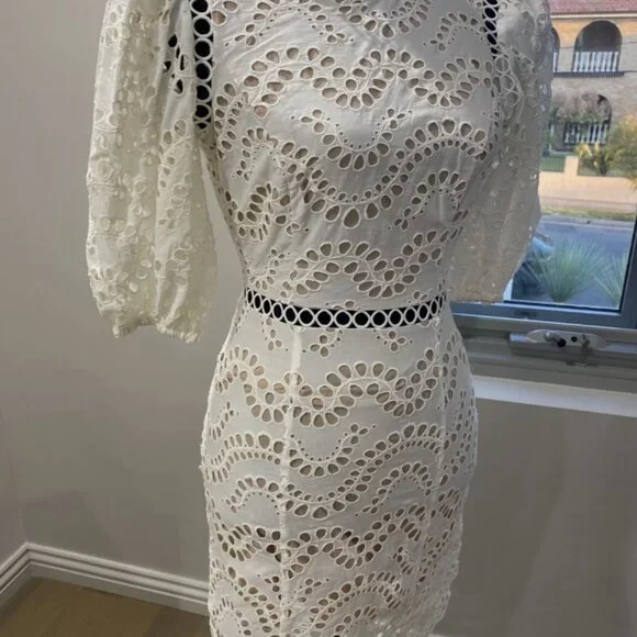 Zimmermann White Lace Backless Dress - Picture 2 of 15